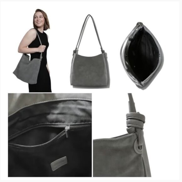 8 Other Reasons Betsy Slouch Tote – Stone Grey Slouchy Shoulder Bag – NEW - Picture 2 of 6